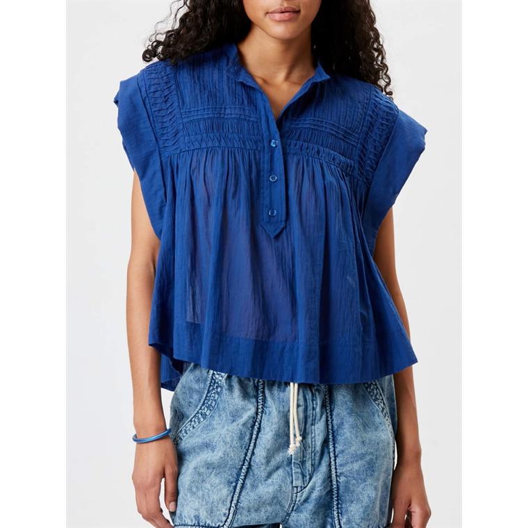 Isabel Marant Etoile LEAZA Skjorte, Indigo Blue